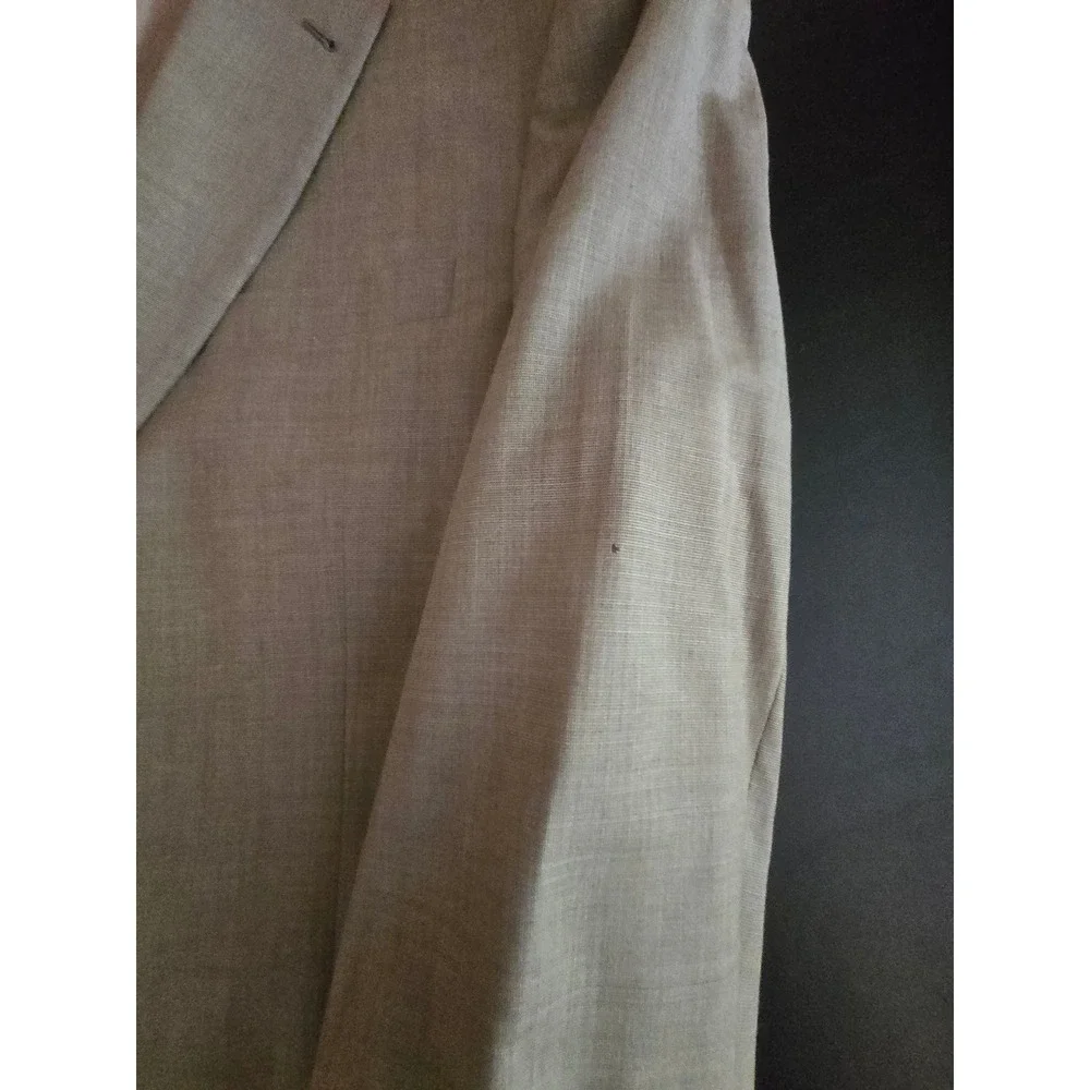 Jos. A. Bank Signature Collection Mens 44L Tan 2-Button 2-Piece Suit 38×32 Pants